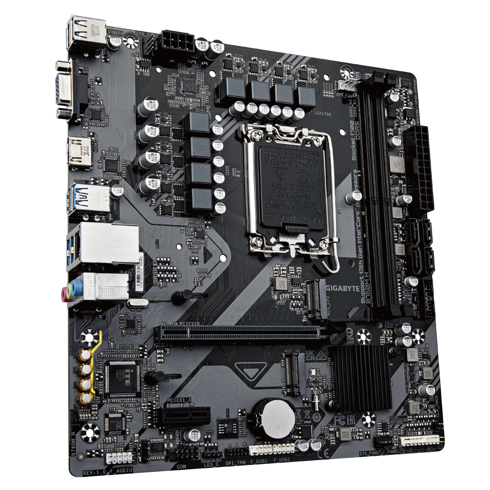 Gigabyte B760M H - DDR5 Intel 12th/13th/14th Gen microATX Motherboard