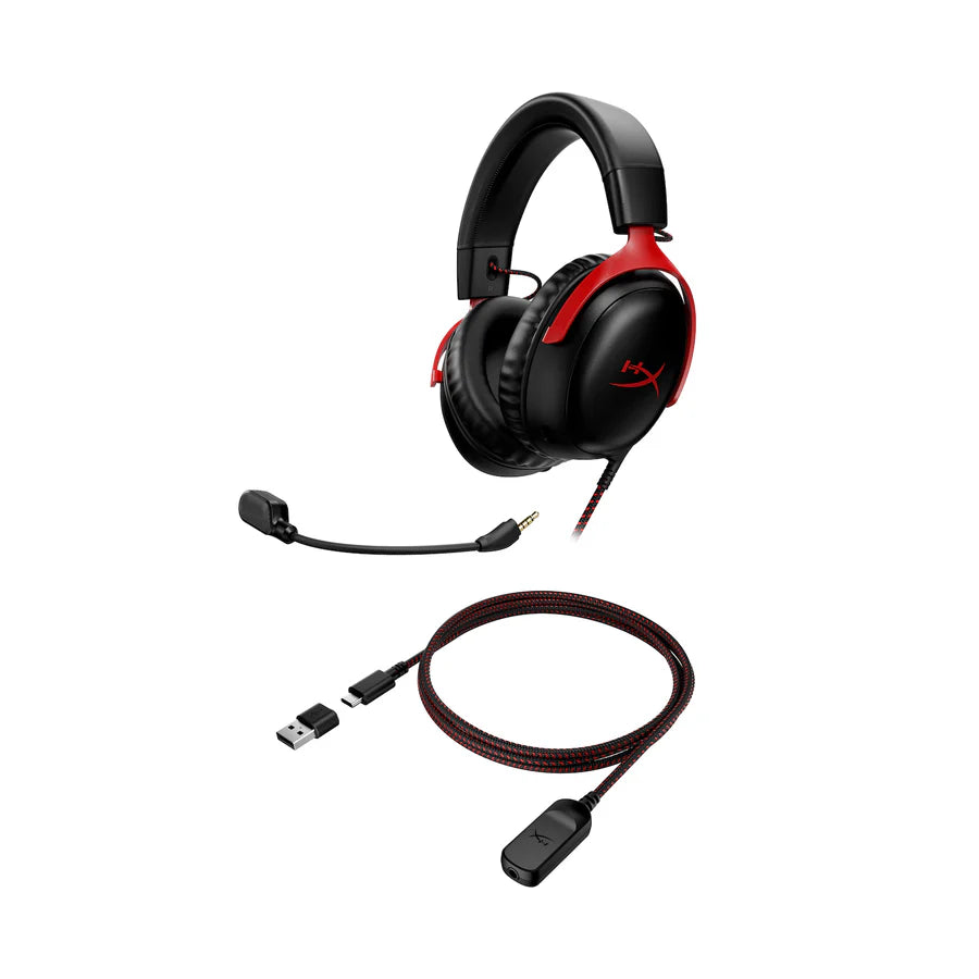 HyperX Cloud III Wired Gaming Headset - Multiplatform Compatible with 3.5mm, USB-C, and USB-A (Box Open)