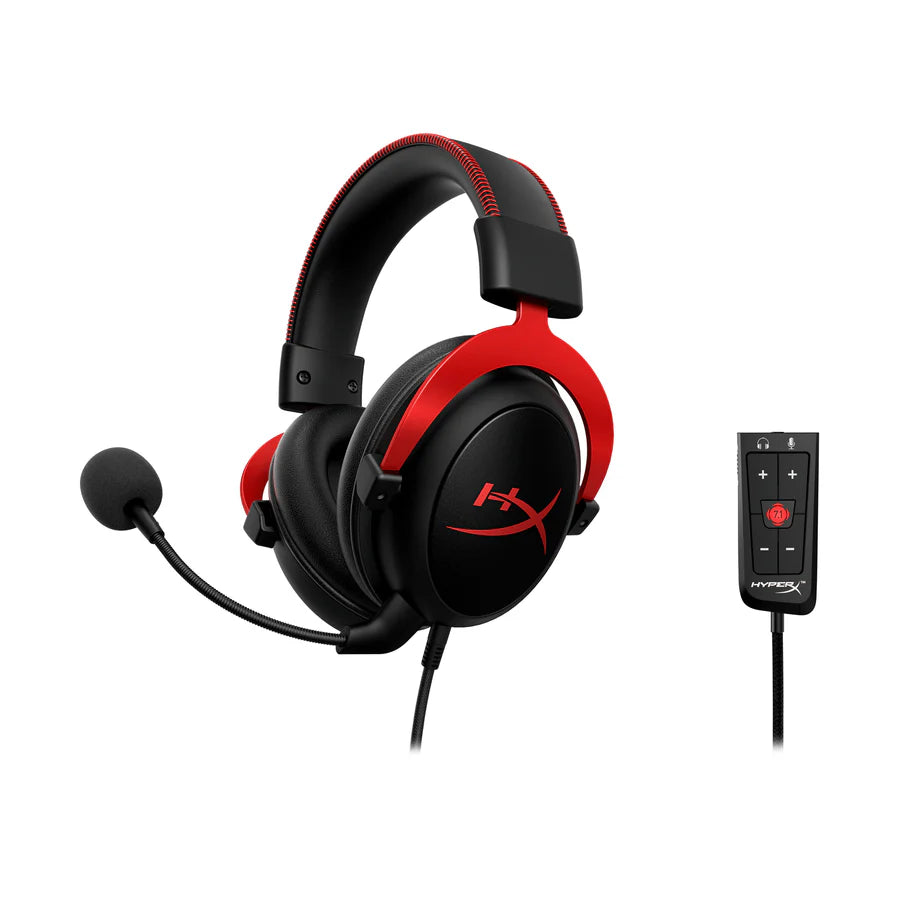 HyperX Cloud II Wired Gaming Headset with 7.1 Surround Sound (Box Open)