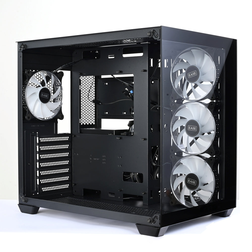 Ease EC124B ARGB Tempered Glass ATX Mid-Tower Gaming Computer Case