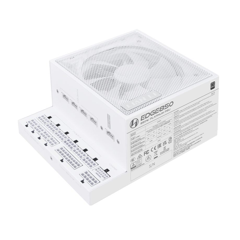 LianLi Edge 850W ATX 80 Plus Platinum Power Supply - BLACK | WHITE