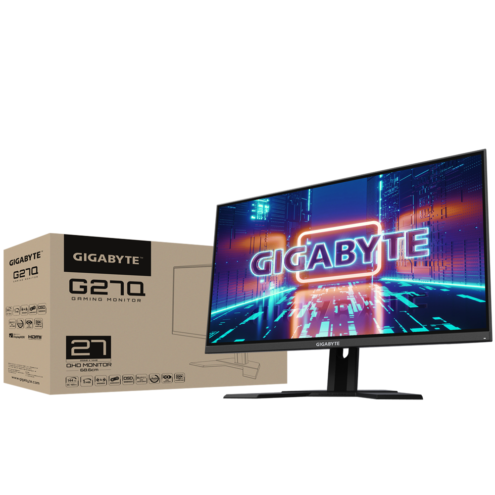 GIGABYTE G27Q 27″ QHD IPS Panel 144Hz Refresh Rate Gaming Monitor