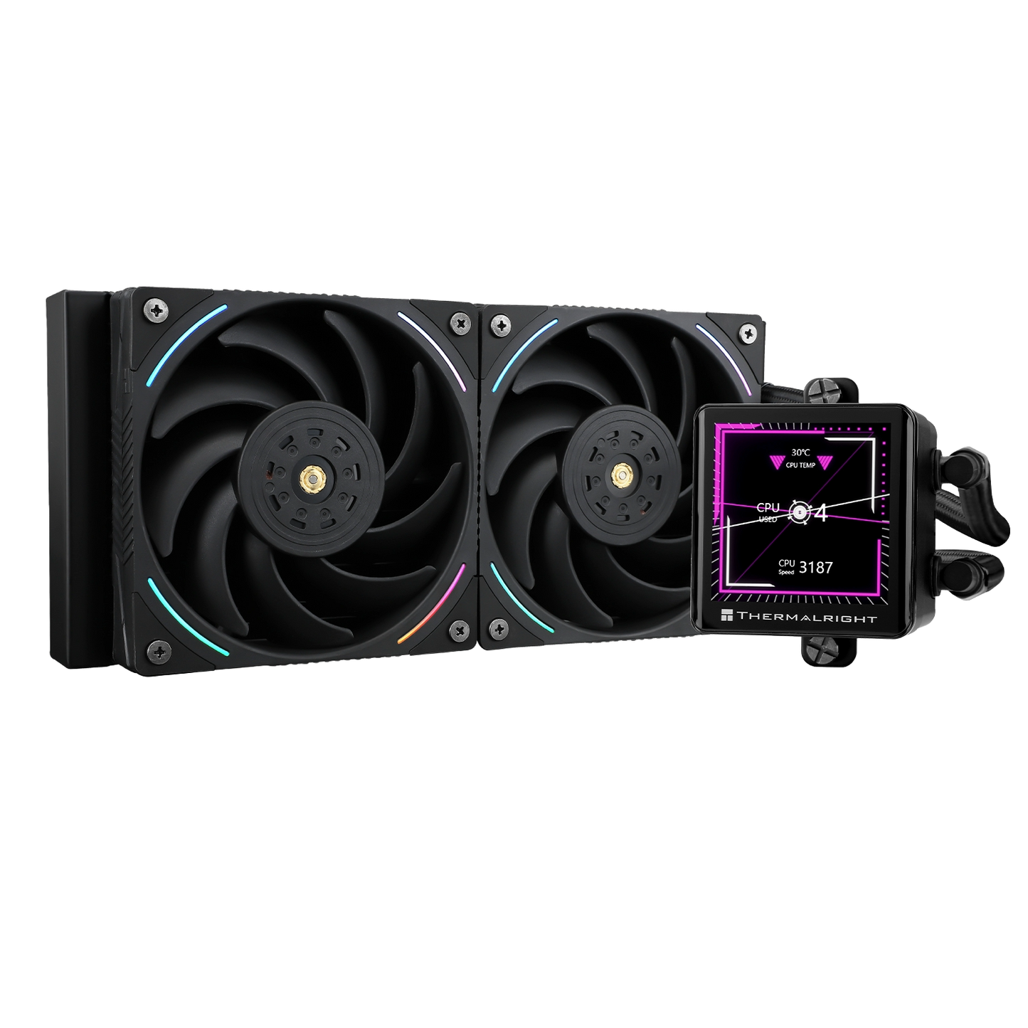 Thermalright Frozen Vision 240mm AIO Liquid Cooler with LCD Display - BLACK | WHITE