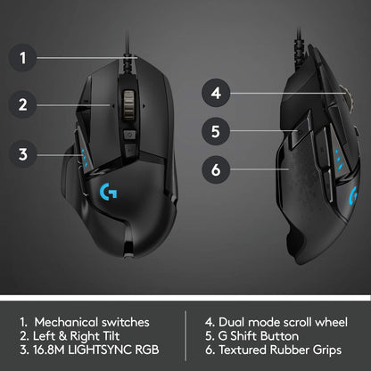 Logitech G502 Hero High Performance Wired Gaming Mouse