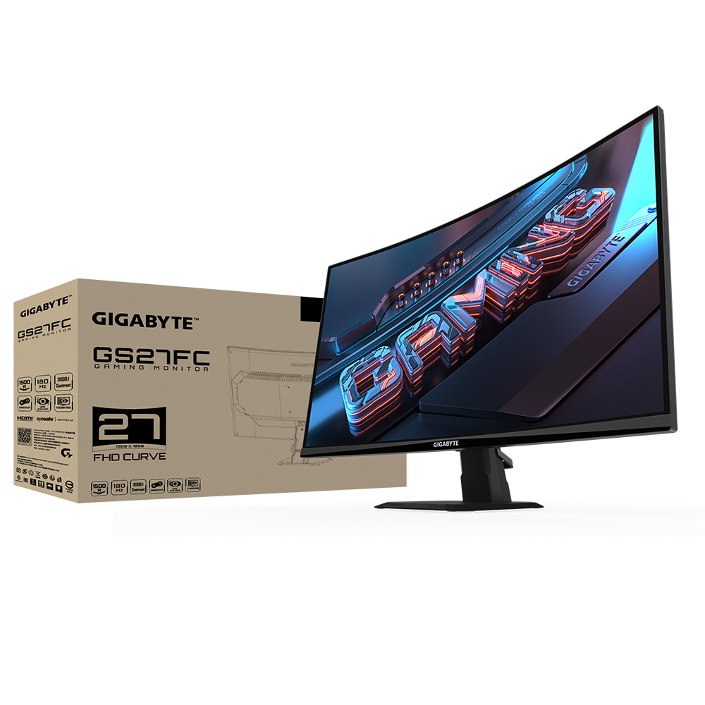 GIGABYTE G27FC 27″ FHD VA Panel 180Hz Refresh Rate Curved Gaming Monitor