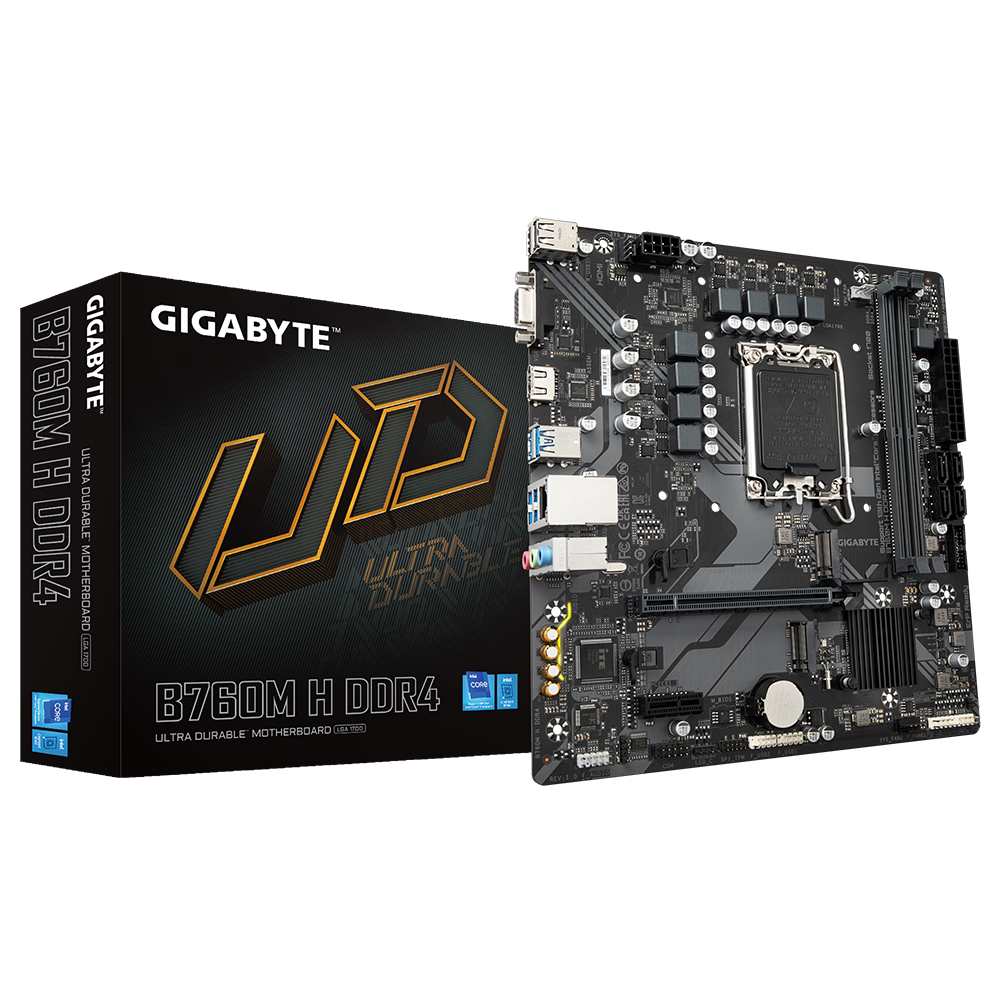 Gigabyte B760M H - DDR4 Intel 12th/13th/14th Gen microATX Motherboard