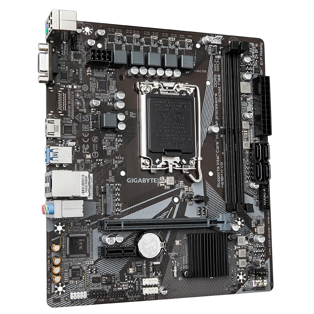 Gigabyte H610M H V2 - DDR5 Intel 12th/13th/14th Gen microATX Motherboard