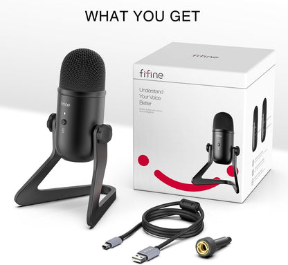 FIFINE K678 USB Studio Microphone for Podcasting