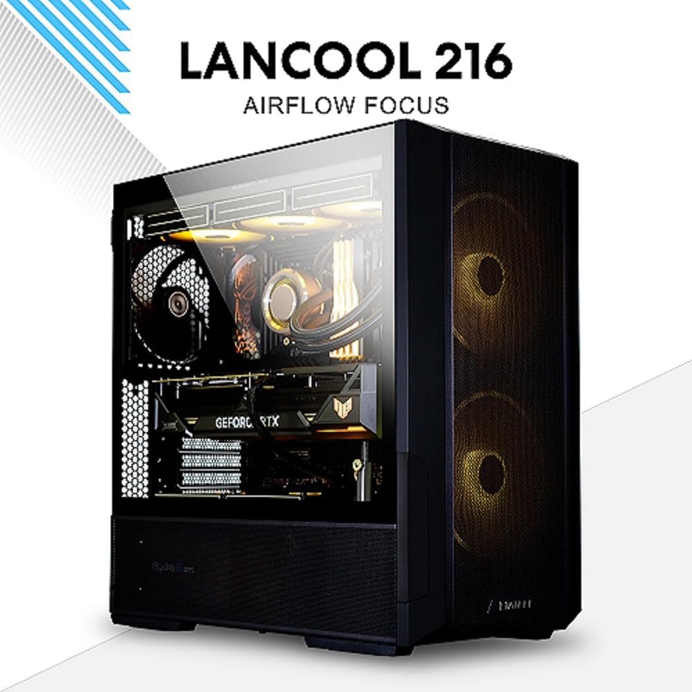 LianLi Lancool 216 RGB ATX Mid Tower Gaming Computer Case - BLACK | WHITE