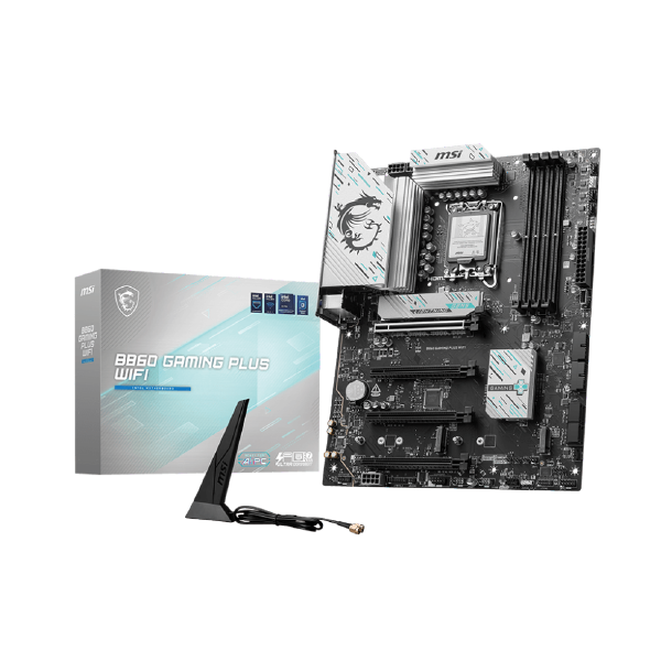 MSI B860 Gaming Plus WiFi - Supports Intel Core Ultra (Series 2) LGA 1851 Socket Processors DDR5 ATX Motherboard, WIFI 7, M.2 Gen5