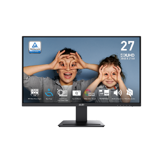 MSI PRO MP273U 27" UHD 4K 60Hz 4ms (GTG) IPS HDR Ready Professional Business Monitor
