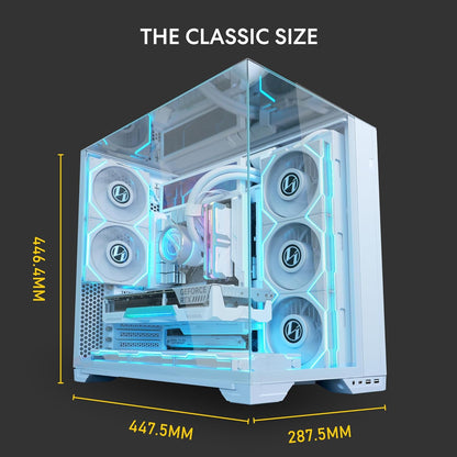 LianLi O11 Vision Compact Mid Tower ATX Gaming Case - BLACK | WHITE