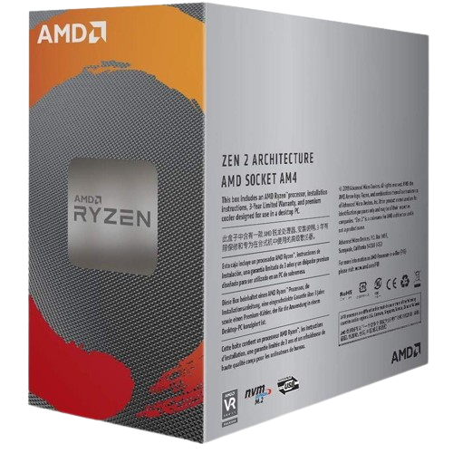 AMD Ryzen 5 3600 processor box rear side