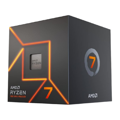 Ryzen 7 7700 desktop processor in a black AMD box 