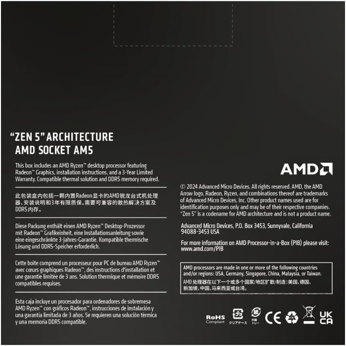 AMD Ryzen 9 9900X Desktop Processor