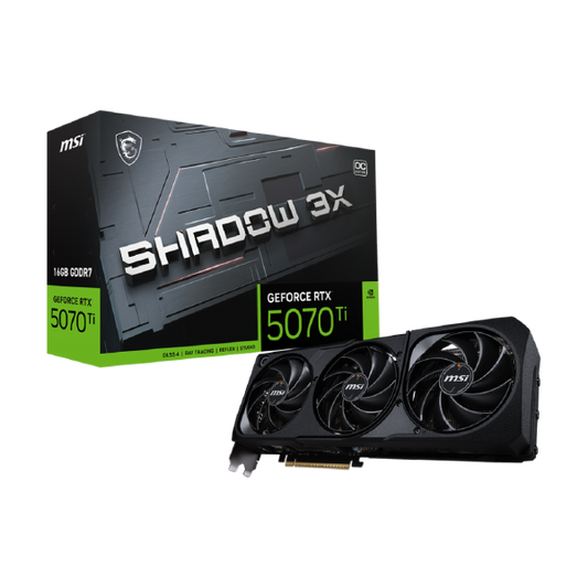 MSI GeForce RTX 5070 Ti Shadow 3X OC 16GB Graphics Card GDDR7