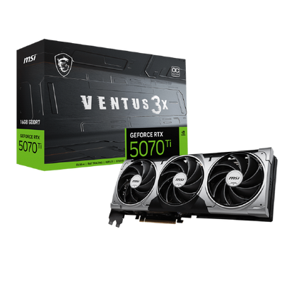 MSI GeForce RTX 5070 Ti Ventus 3X OC 16GB Graphics Card GDDR7