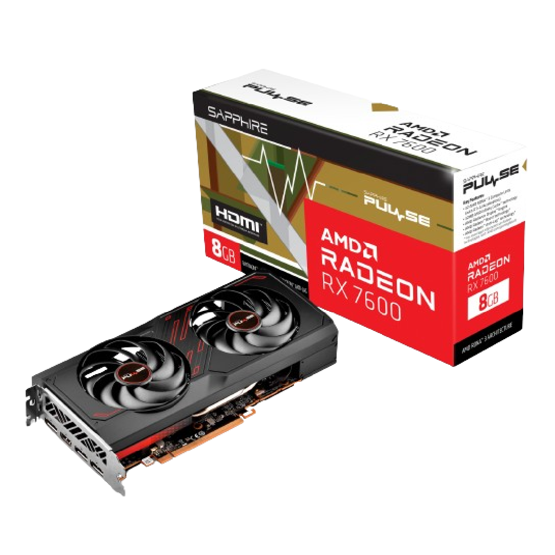 Sapphire PULSE AMD Radeon RX 7600 8GB Graphics Card