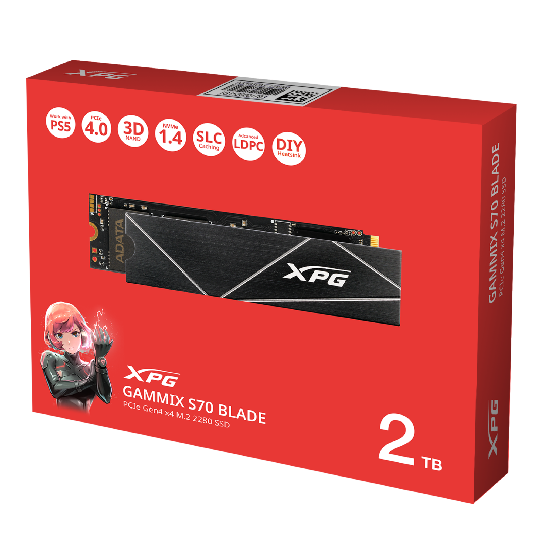 XPG GAMMIX S70 Blade M.2 2TB Gen4 NVMe SSD