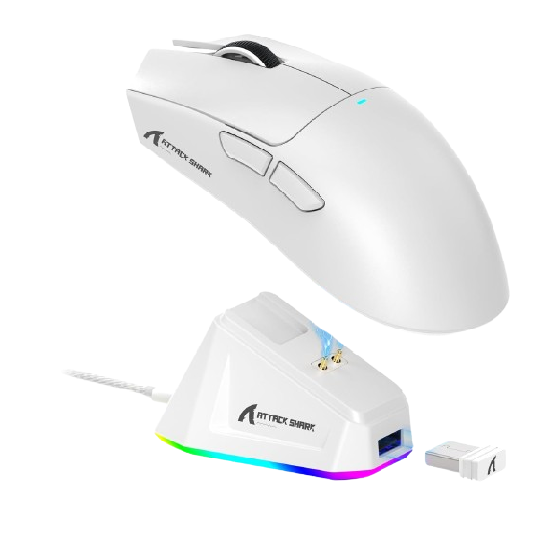 ATTACK SHARK X11 Wireless Gaming Mouse with Charging Dock - BLACK | WHITE