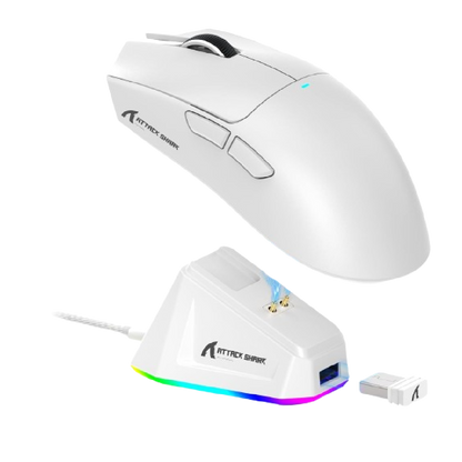 ATTACK SHARK X11 Wireless Gaming Mouse with Charging Dock - BLACK | WHITE