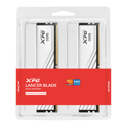 XPG Lancer Blade 64GB (32GB x 2) 6000MHz CL30 - DDR5 DRAM Desktop Memory - BLACK | WHITE