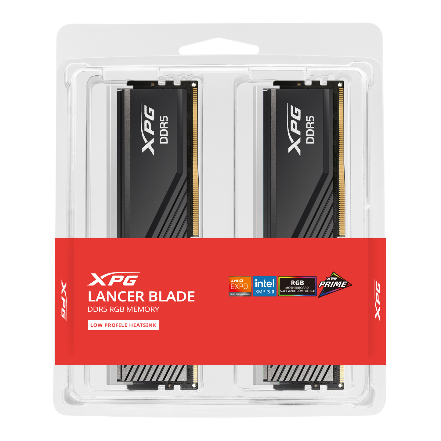 XPG Lancer Blade RGB 32GB (16GB x 2) 6000MHz CL30 - DDR5 DRAM Desktop Memory - BLACK | WHITE