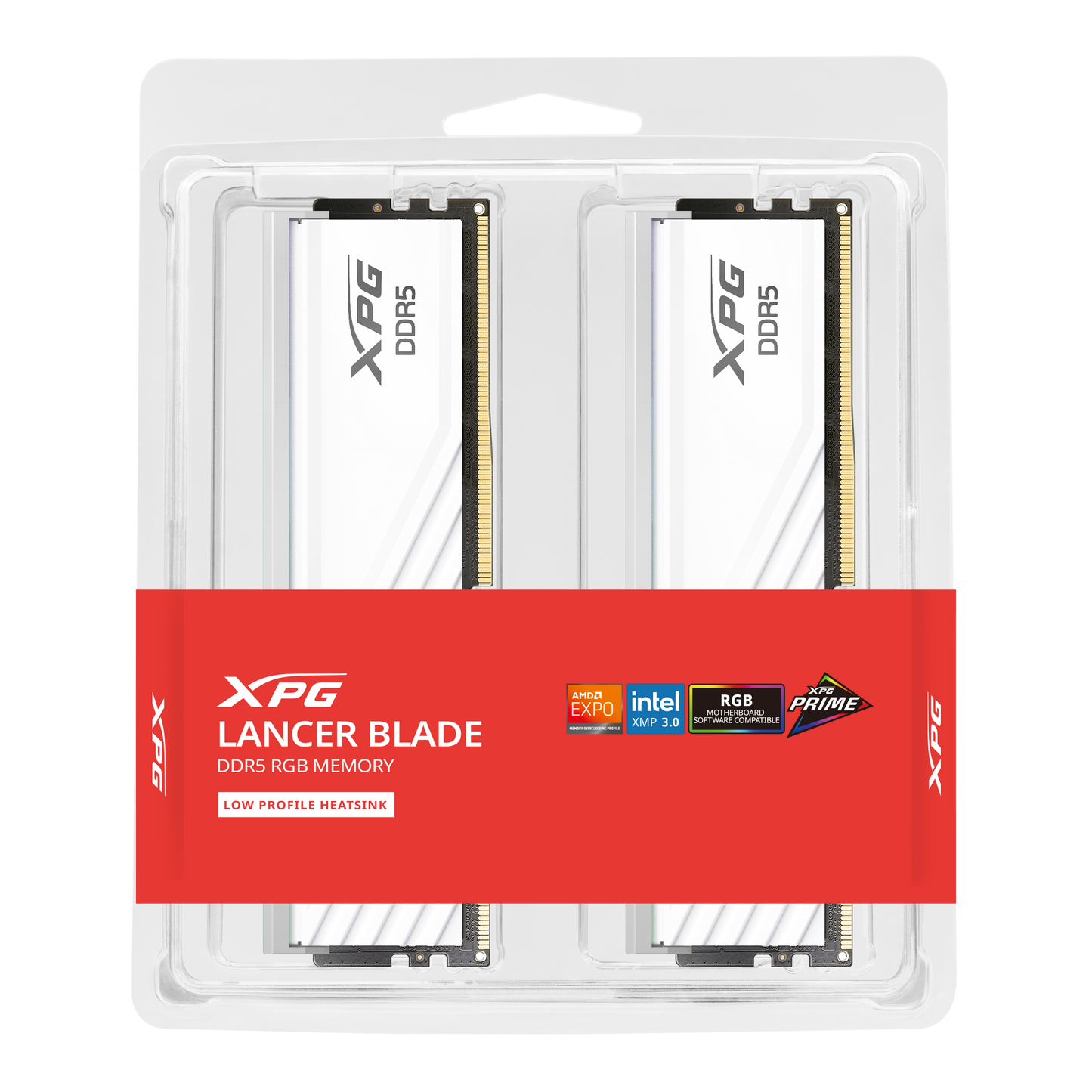 XPG Lancer Blade RGB 32GB (16GB x 2) 6000MHz CL30 - DDR5 DRAM Desktop Memory - BLACK | WHITE