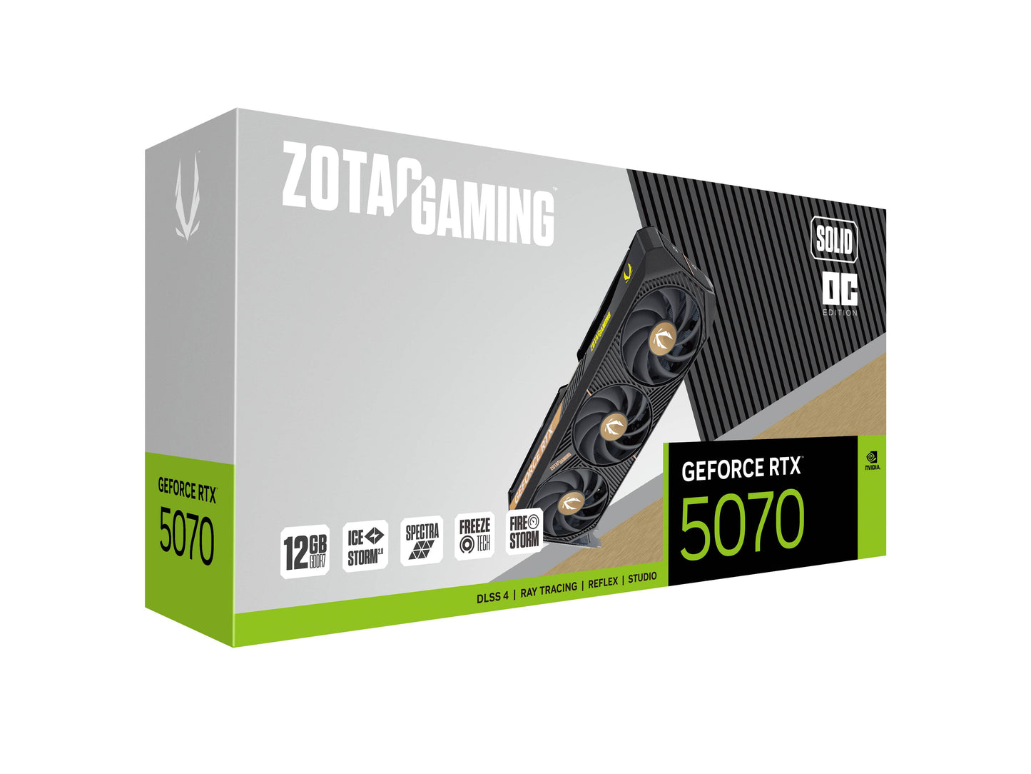 ZOTAC GAMING GeForce RTX 5070 SOLID OC 12GB Graphics Card GDDR7