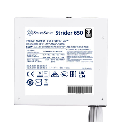 Silverstone Strider 650W 80+ Power Supply - White