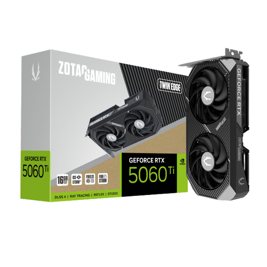 ZOTAC GAMING GeForce RTX 5060 Ti Twin Edge 16GB Graphics Card GDDR7